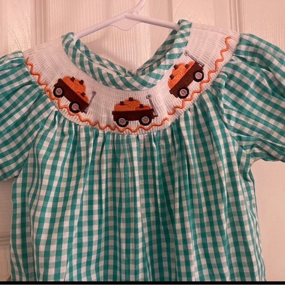 NWT Fall Smocked Bubble Romper - size 6 months - Picture 3 of 7